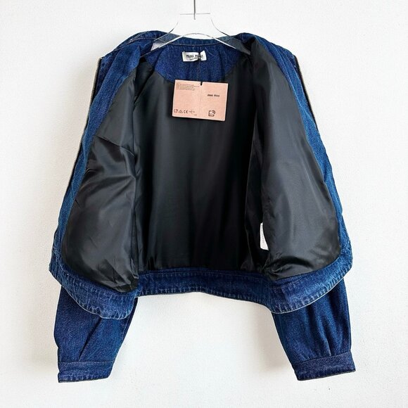 Miu Miu Women's Denim Trucker Jacket Blue - Picture 3 of 8